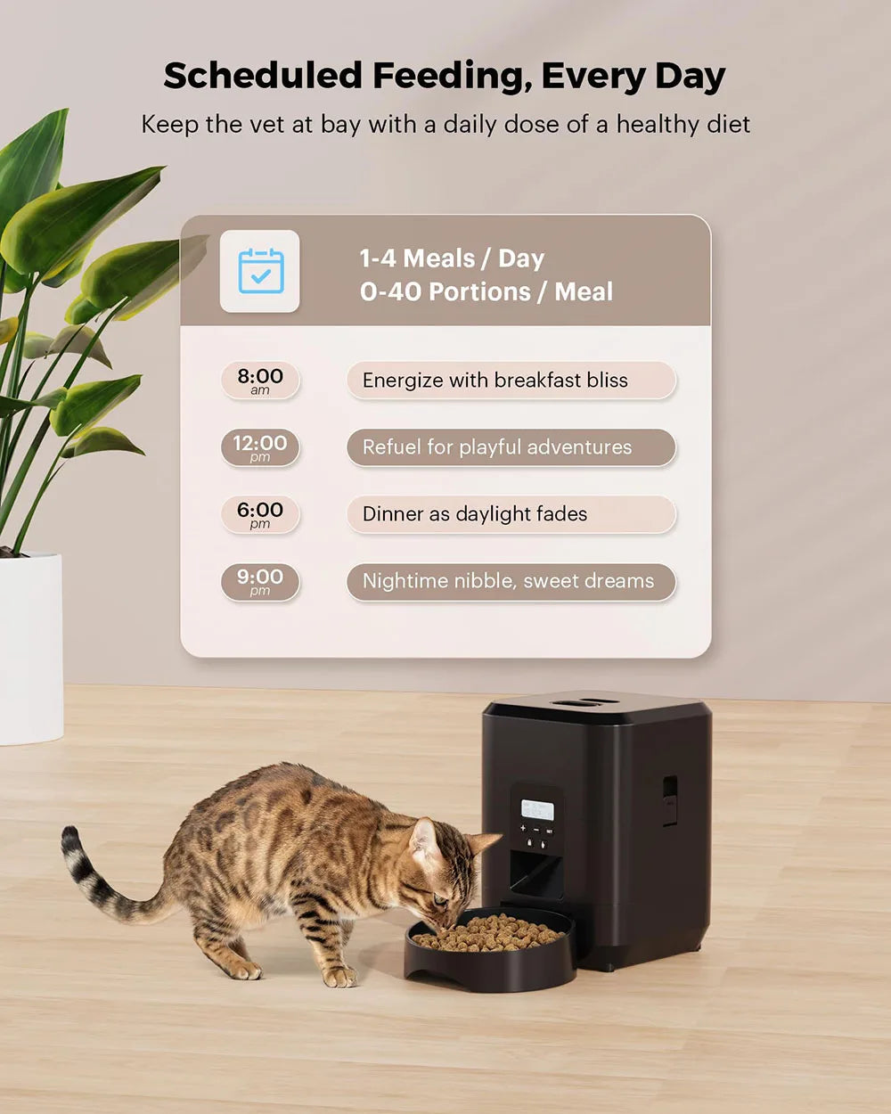 Smart Pet Feeder – Automatic Cat & Dog Food Dispenser