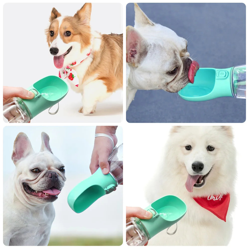 Portable Dog Water Bottle (Leak-Proof, One-Touch Design)