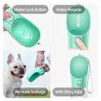 Portable Dog Water Bottle (Leak-Proof, One-Touch Design)
