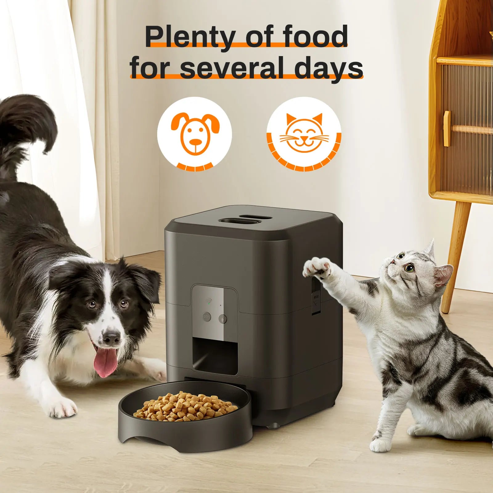 Smart Pet Feeder – Automatic Cat & Dog Food Dispenser
