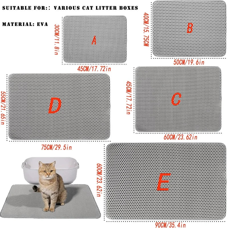 Double-Layer Cat Litter Mat