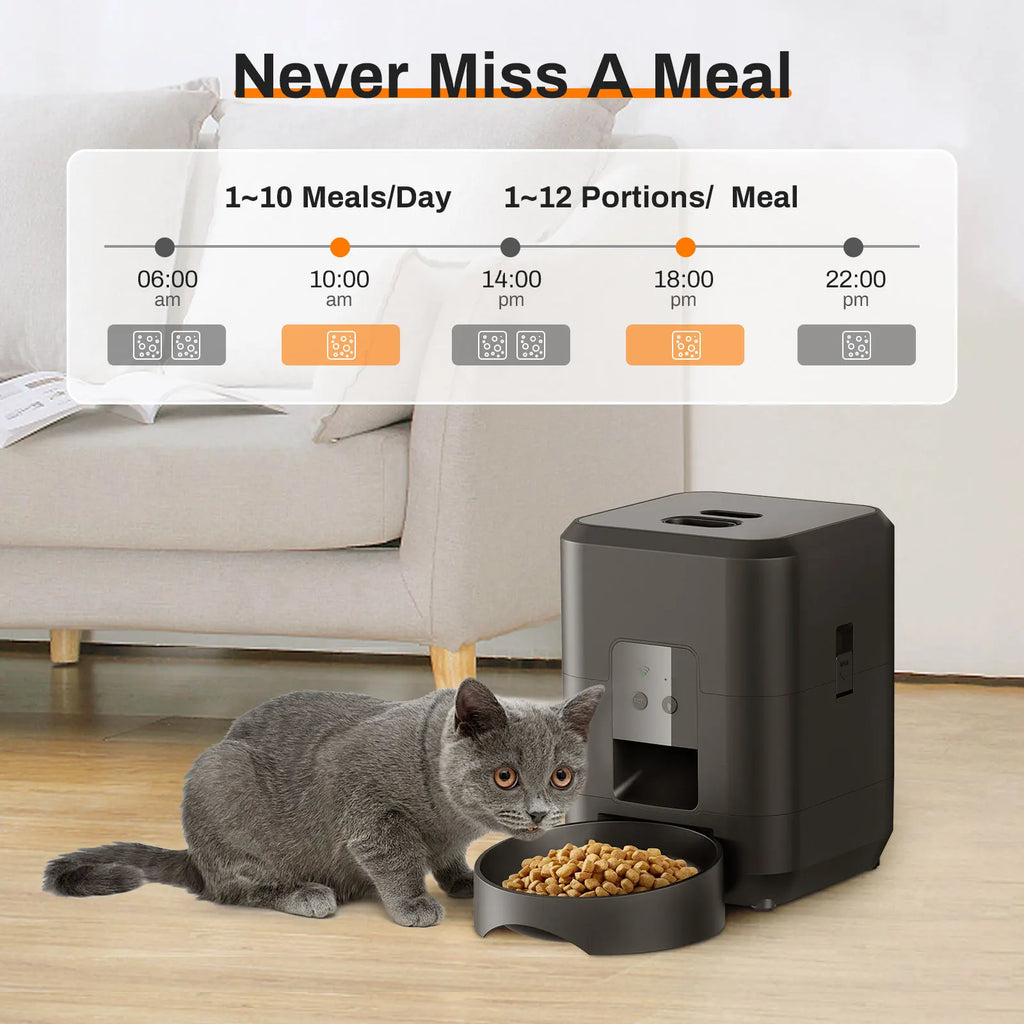 Smart Pet Feeder – Automatic Cat & Dog Food Dispenser