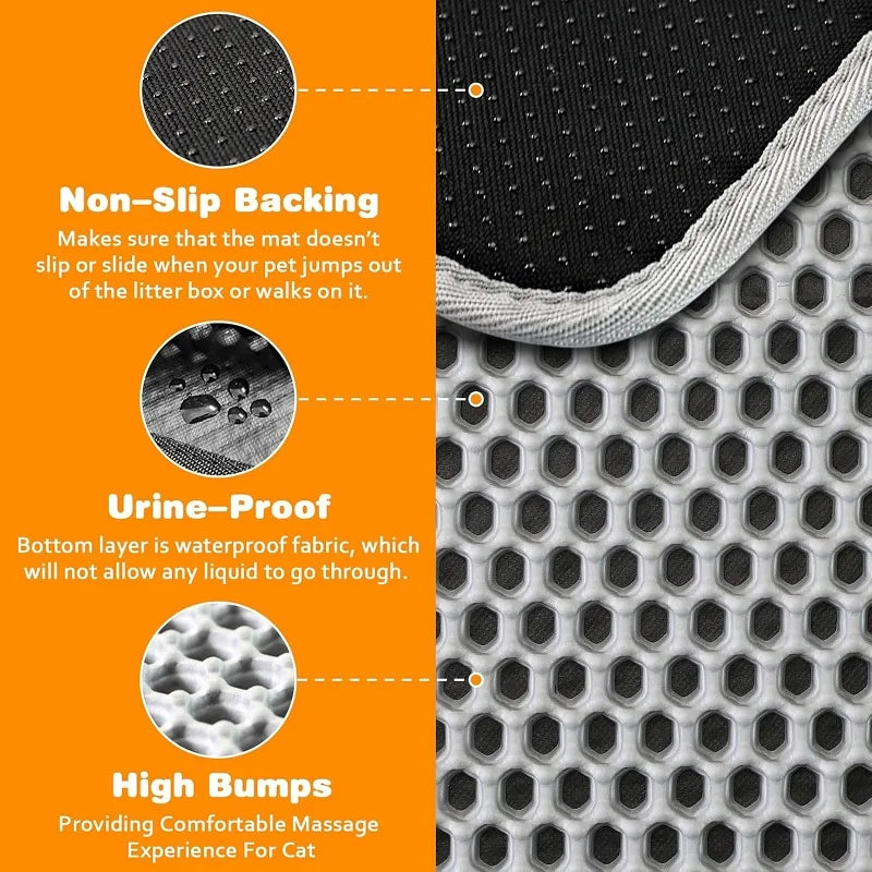 Double-Layer Cat Litter Mat