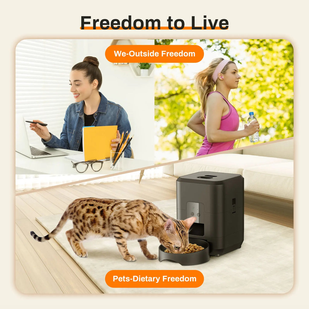 Smart Pet Feeder – Automatic Cat & Dog Food Dispenser