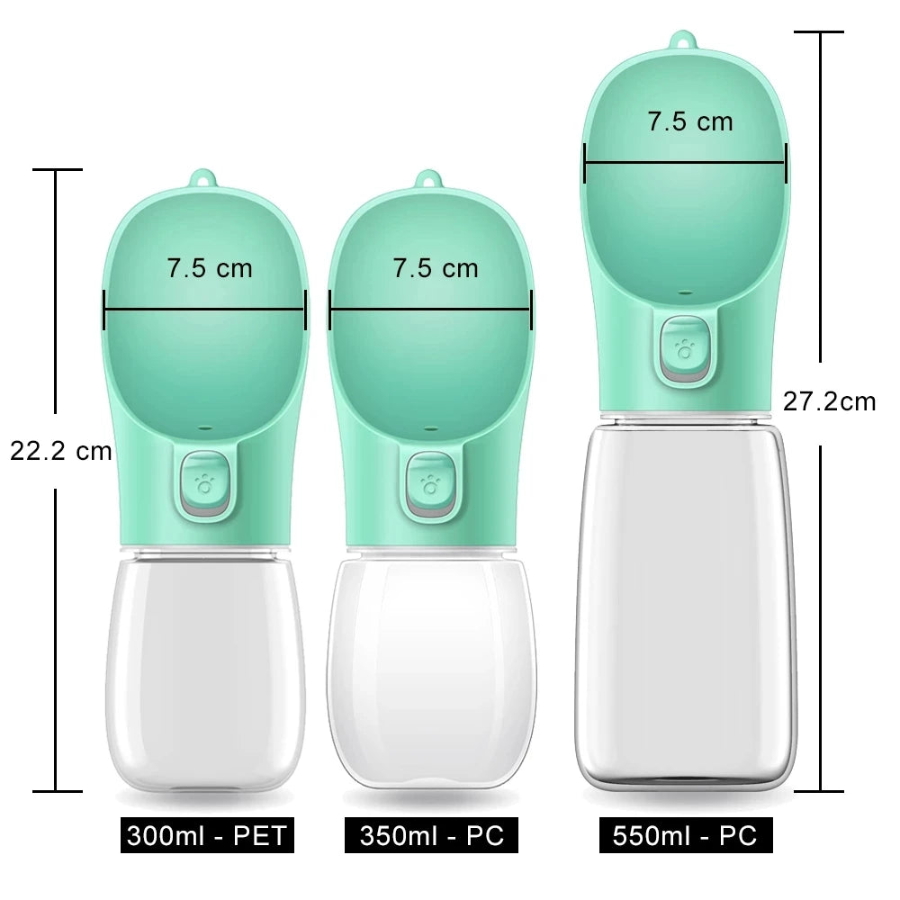 Portable Dog Water Bottle (Leak-Proof, One-Touch Design)