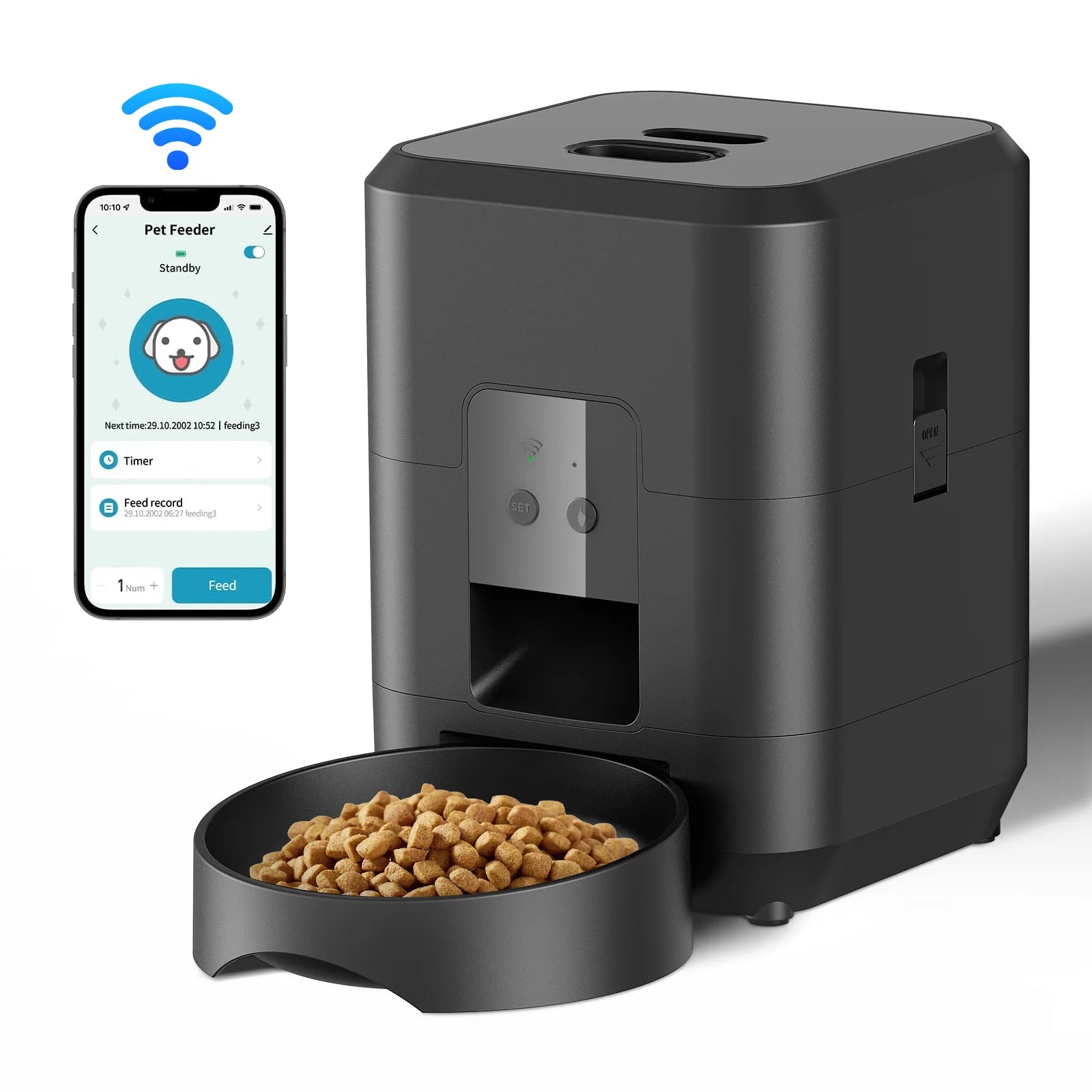 Smart Pet Feeder – Automatic Cat & Dog Food Dispenser