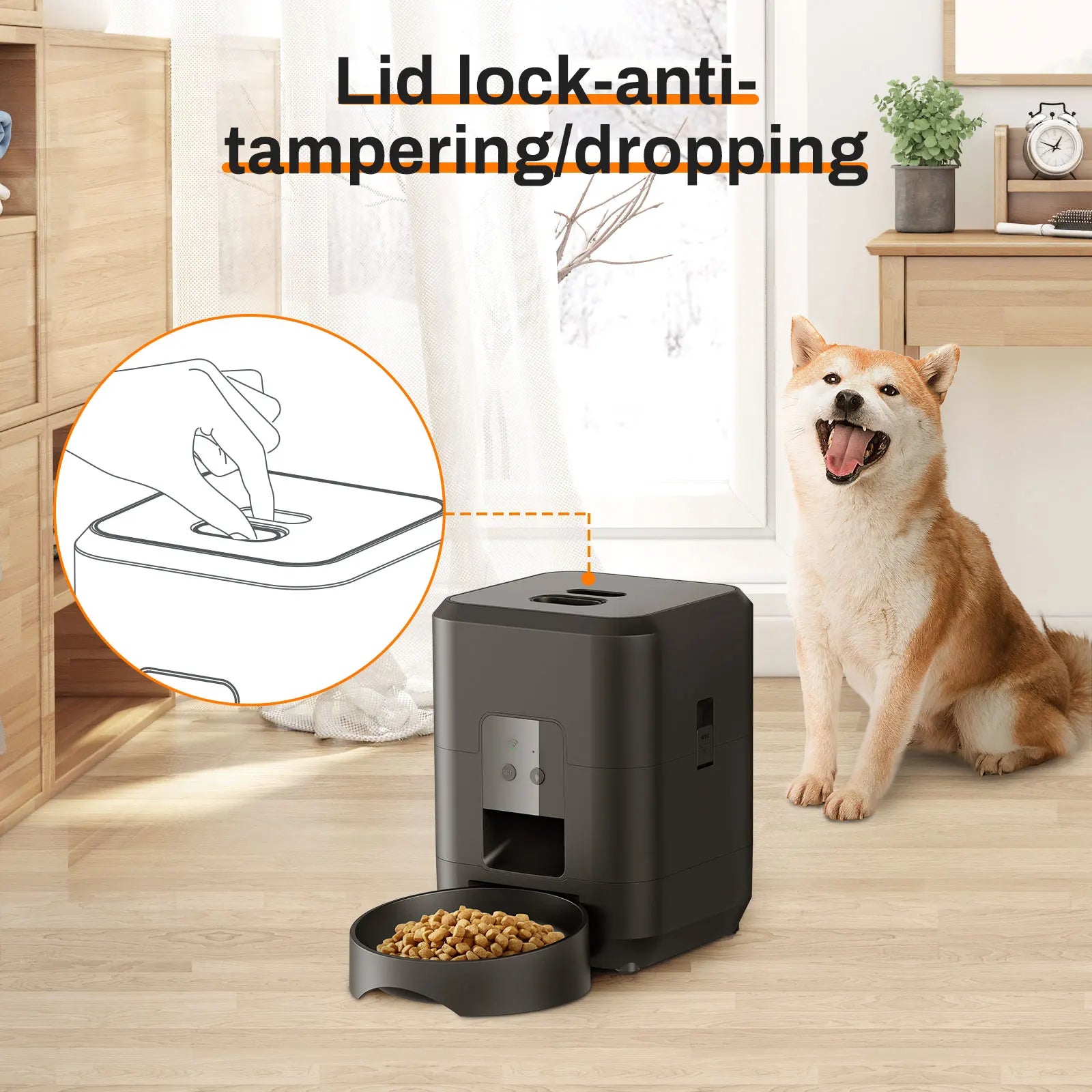 Smart Pet Feeder – Automatic Cat & Dog Food Dispenser
